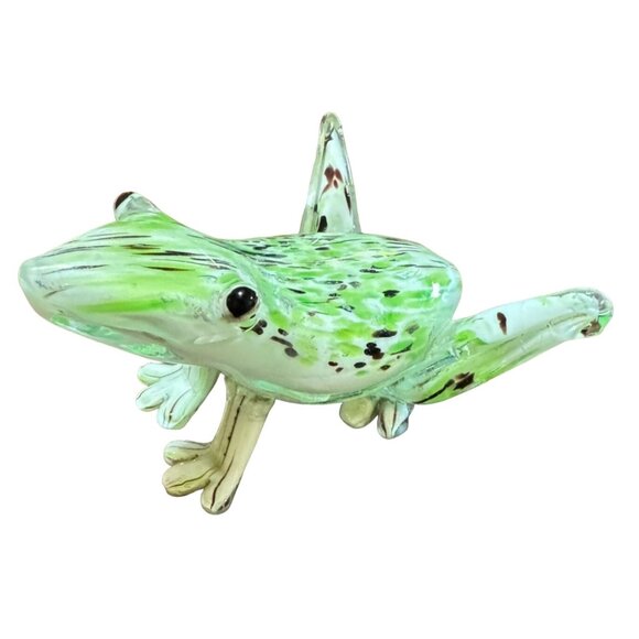 Weirdo Frog Toad Hand Blown Art Glass Paperweight 5.5" L X 4" H x 5" W FLAW - Picture 2 of 6